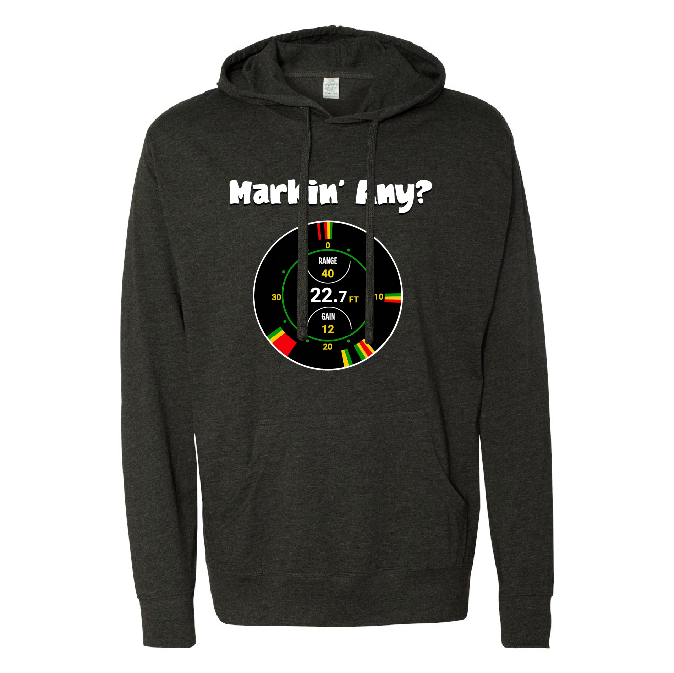 "Markin' Any?" Premium Lightweight Cotton Hooded Long Sleeve Tee