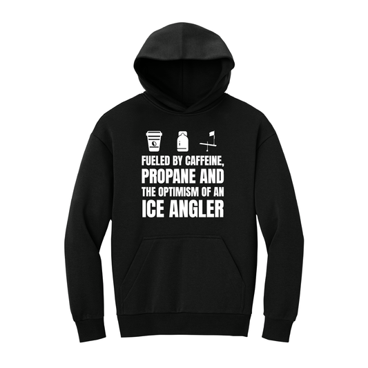 "Ice Fishing Fuel" Heavyweight Fleece Hooded Sweatshirt